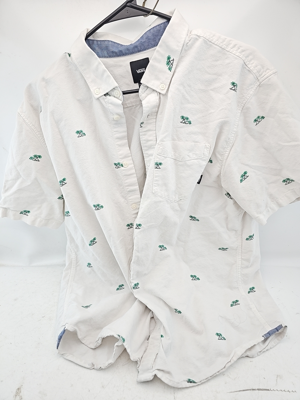 Vans White Palm Tree Print Shirt